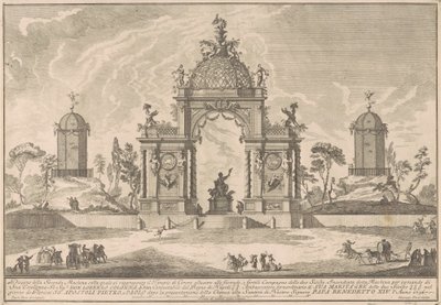 La Seconda Macchina per la Chinea del 1756: Il Tempio di Cerere da after Paolo Posi Giuseppe Pozzi