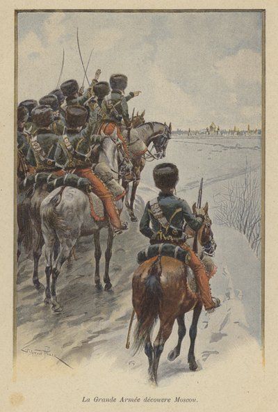 La Grande Armée di Napoleone arriva davanti a Mosca, 1812 da after Paris
