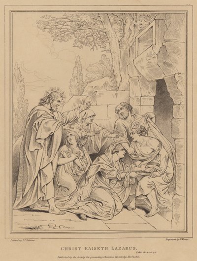 Cristo risuscita Lazzaro, Luca da after Peter Paul Rubens
