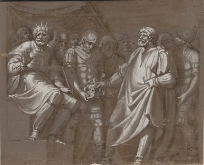 Mucio Scevola davanti a Porsenna da after Polidoro da Caravaggio