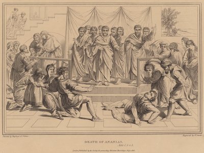 La morte di Anania, Atti da after Raphael