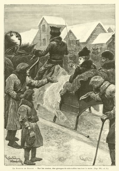 La carestia in Russia da after Richard Caton II Woodville