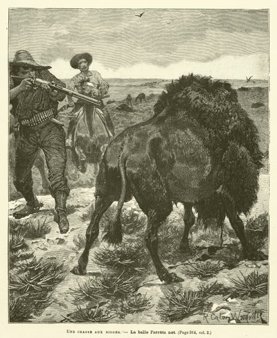 Una caccia ai bisonti da after Richard Caton II Woodville