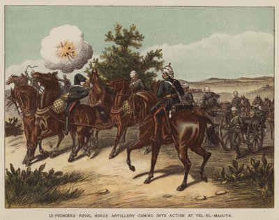 I 13-Pounders della Royal Horse Artillery entrano in azione a Tel-El-Mahuta da after Richard Simkin
