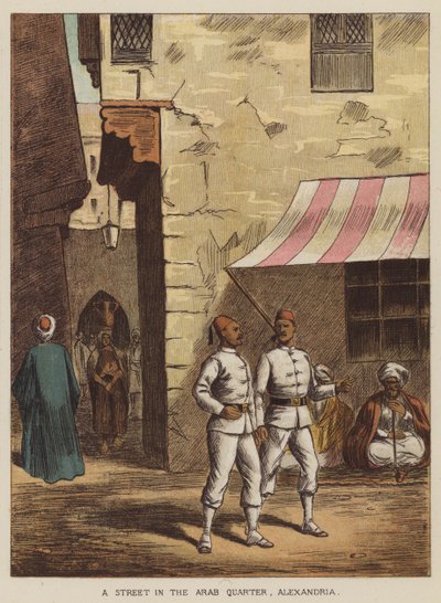 Una strada nel quartiere arabo, Alessandria da after Richard Simkin