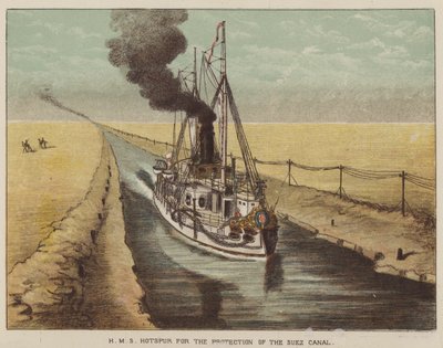 HMS Hotspur per la protezione del Canale di Suez da after Richard Simkin