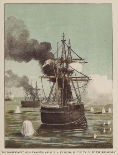 Il bombardamento di Alessandria, HMS Alexandra nel pieno dell