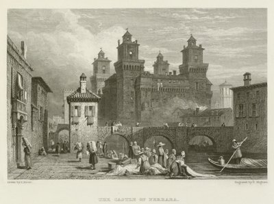 Il Castello di Ferrara da Samuel (after) Prout