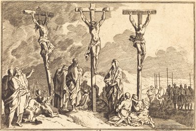 La Vergine, San Giovanni e Maria Maddalena ai Piedi della Croce da after Sébastien Le Clerc I