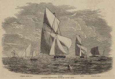 Regata di Lowestoft, la Gara dei Cutter di Prima Classe da after Thomas Harrington Wilson