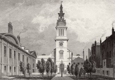 Christ Church e parte del Christs Hospital da Thomas Hosmer after Shepherd