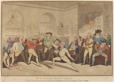 Accademia di scherma del Sig. H. Angelo da after Thomas Rowlandson
