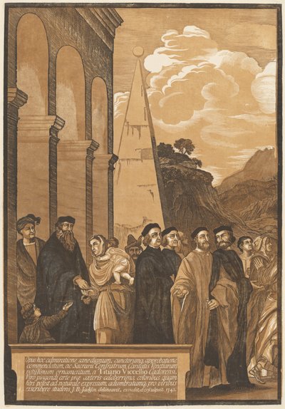 Presentazione della Vergine al Tempio (Pannello Sinistro) da after Titian John Baptist Jackson