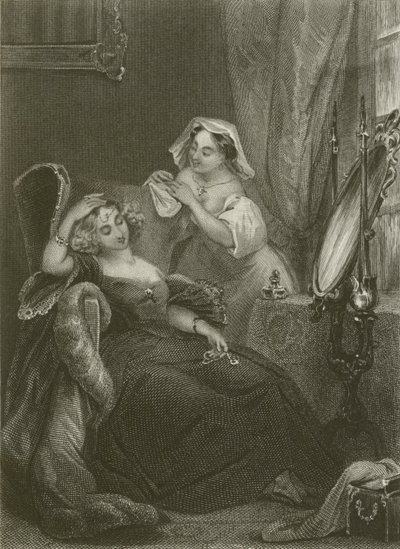 La giovane vedova da after Tony Johannot