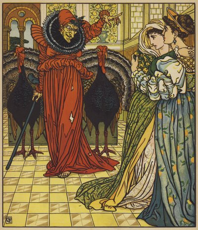 Apparizione della fata del deserto da after Walter Crane