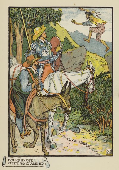 Don Chisciotte incontra Cardenio da after Walter Crane