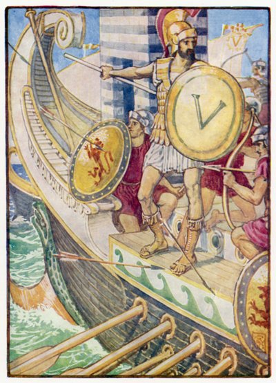 Divenne un bersaglio per ogni freccia da after Walter Crane
