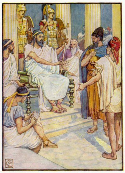 Solone, il saggio legislatore di Atene da after Walter Crane