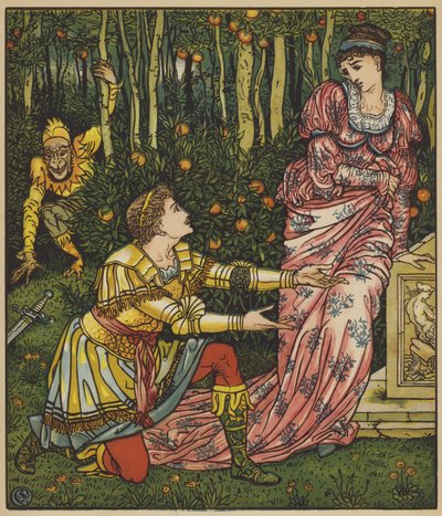 Il re lascia cadere la spada da after Walter Crane