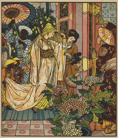 La principessa va al bagno da after Walter Crane