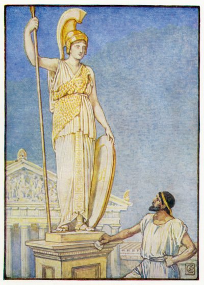 La figura della dea era colossale da after Walter Crane