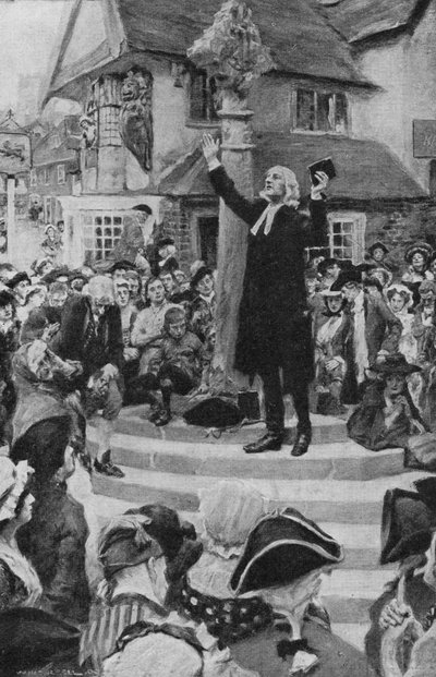 John Wesley che predica da after William Hatherell