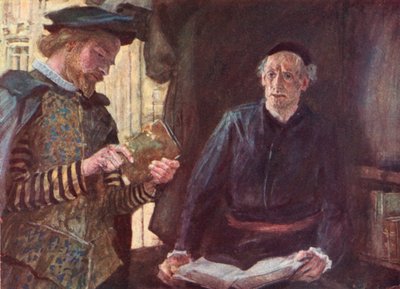 Shakespeare compra un libro da una bancarella a St Pauls Churchyard, Londra da after William Hatherell