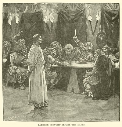 Alphege portato davanti ai Danesi da after William Henry Margetson