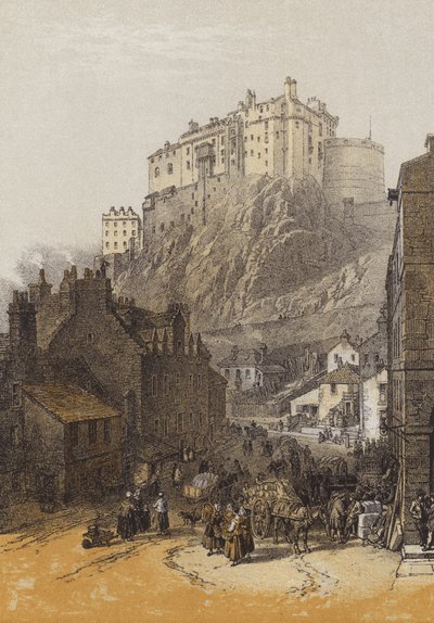 Castello di Edimburgo, dal Grassmarket da after William Leighton Leitch