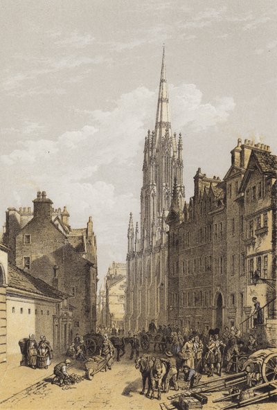 Nuova sala delle assemblee, Edimburgo da after William Leighton Leitch