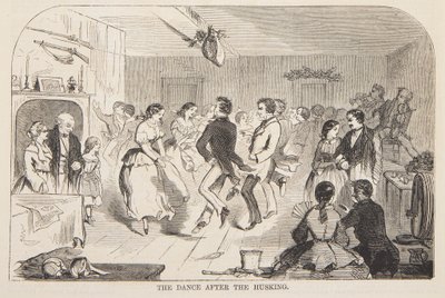 La danza dopo la sgranatura da after Winslow Homer