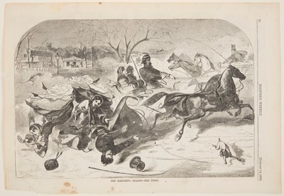 La stagione delle slitte – Il ribaltamento da after Winslow Homer
