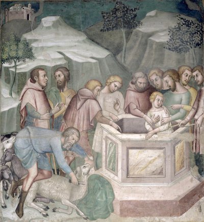 Giuseppe gettato in un pozzo dai suoi fratelli da also Manfredi de Battilori Bartolo di Fredi