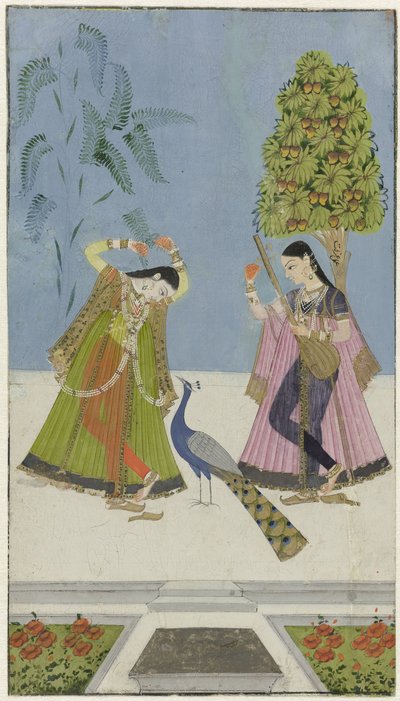 Due donne e un pavone, Gujara Ragini da anonymous (attributed to)