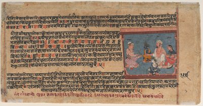 Akrura informa Nanda e Yashoda: Pagina da un Bhagavata Purana disperso (antiche storie del Signore Vishnu) da anonymous 