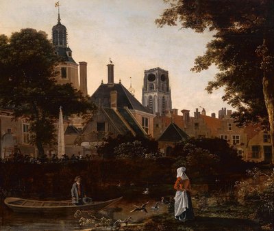 Olandese: Stadsgezicht te Rotterdam met de Sint Laurenstoren Veduta di Rotterdam, con la torre della St. Laurenskerk da anonymous 