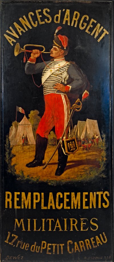 Francese: Au hussard. Insegna dell