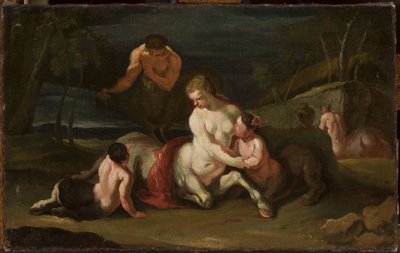 Ritratto di famiglia di centauri in un paesaggio da anonymous 