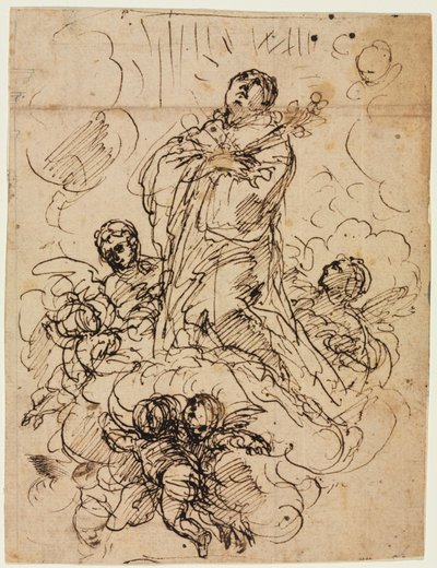 Apoteosi di un santo da attributed to Antonio Domenico Gabbiani