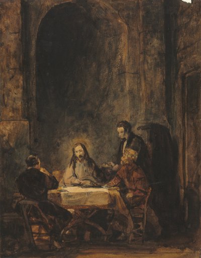 Cristo a Emmaus da attributed to Benjamin West