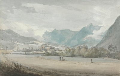 Paesaggio montuoso con figure da attributed to Benjamin West