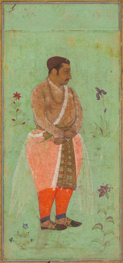 Ritratto di Suraj Singh Rathor, Raja di Marwar e zio materno di Shah Jahan: Una pagina dall