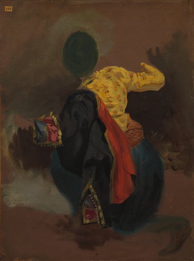 Figura in costume turco da attributed to Eugène Delacroix