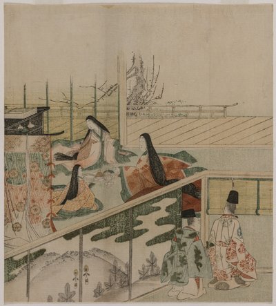 Dame di corte che fanno bambole da attributed to Kubo Shunman