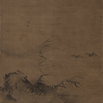Uccelli acquatici e canne da attributed to Liang Kai