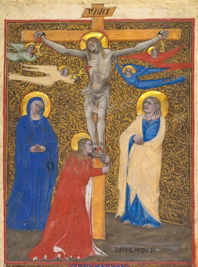 Foglio Singolo da un Messale: La Crocifissione da attributed to Nicolò da Bologna