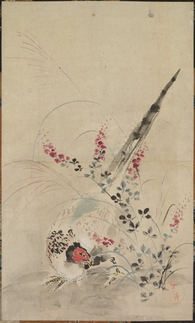 Fagiano e erbe da attributed to Ogata Kōrin