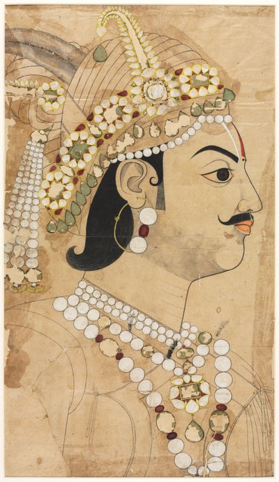 Ritratto del Maharaja Pratap Singh (1764–1803) da attributed to Sahib Ram
