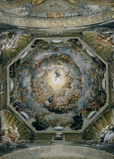 Assunzione della Vergine, dal soffitto della cupola, 1526-30 da Antonio da Correggio