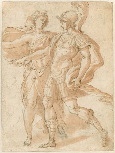 Marte e Diana (recto) da called Bertoia Jacopo Zanguidi